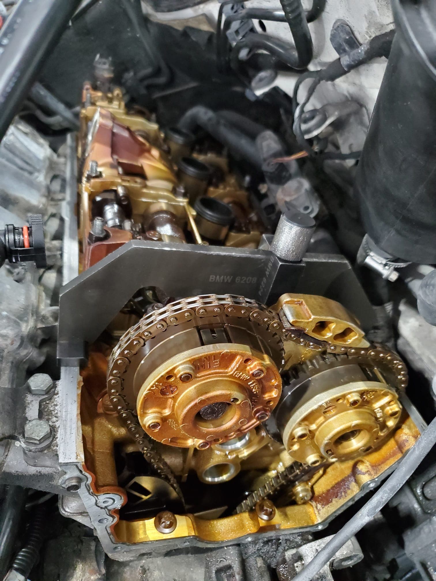 BMW engine timing chain repair at DS Proformance BMW engine timing chain repair at DS Proformance