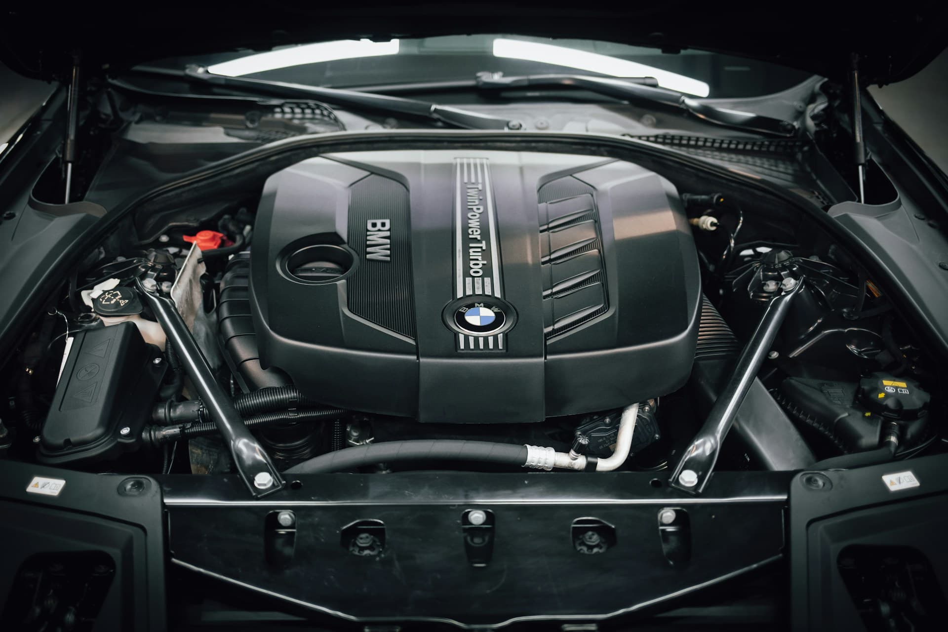 BMW TwinPower Turbo engine bay inspection at DS Proformance Miami