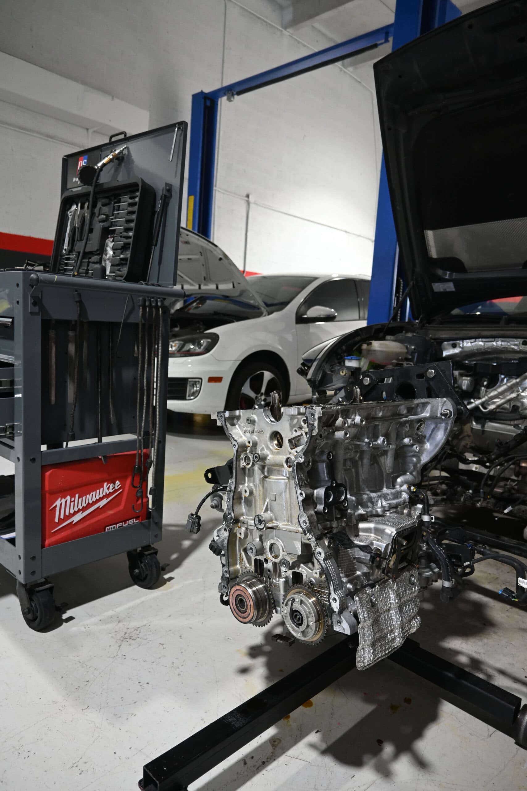 Engine rebuild process at DS Proformance workshop Engine rebuild process at DS Proformance workshop